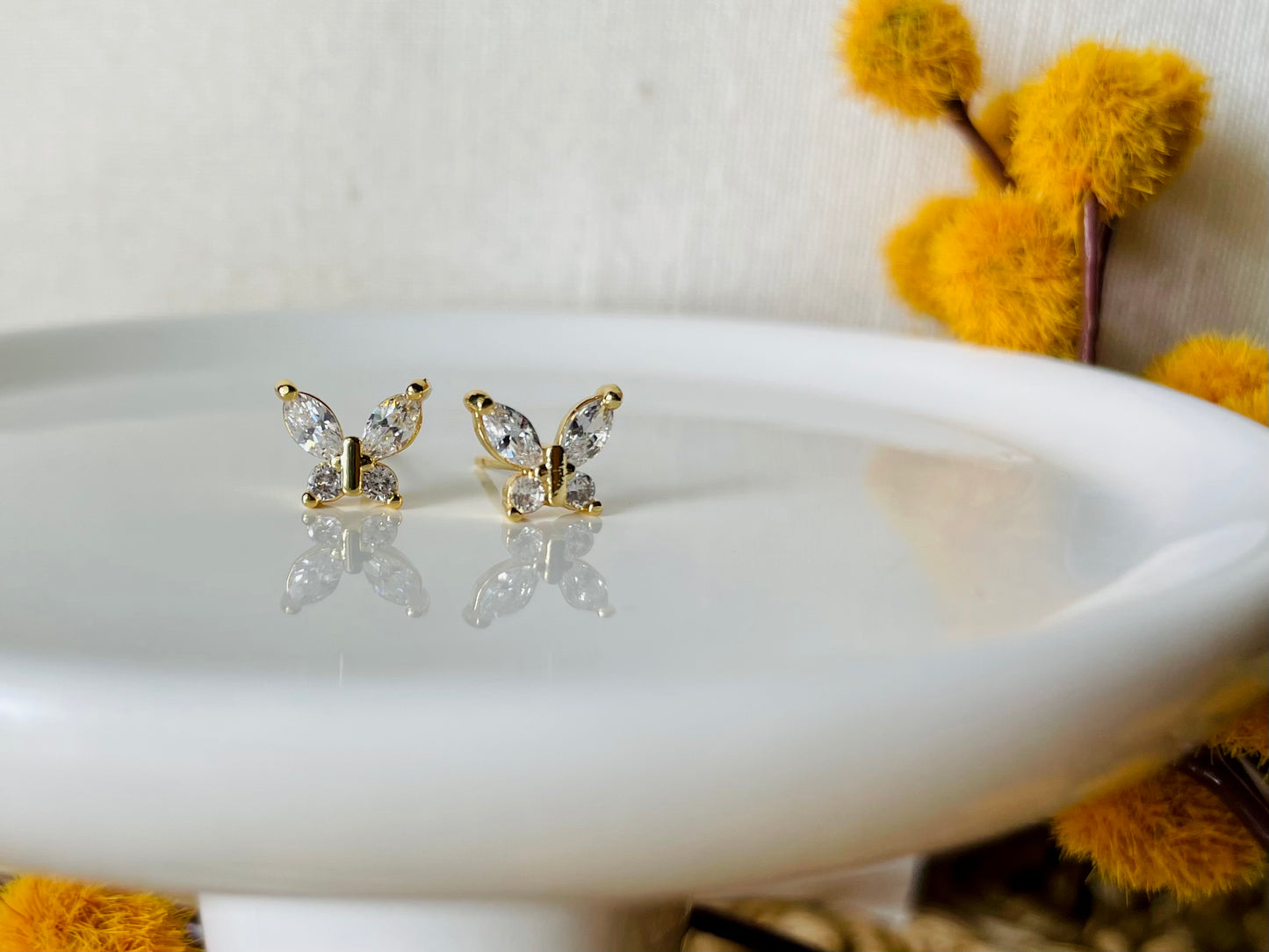 Tiny Butterfly Studs