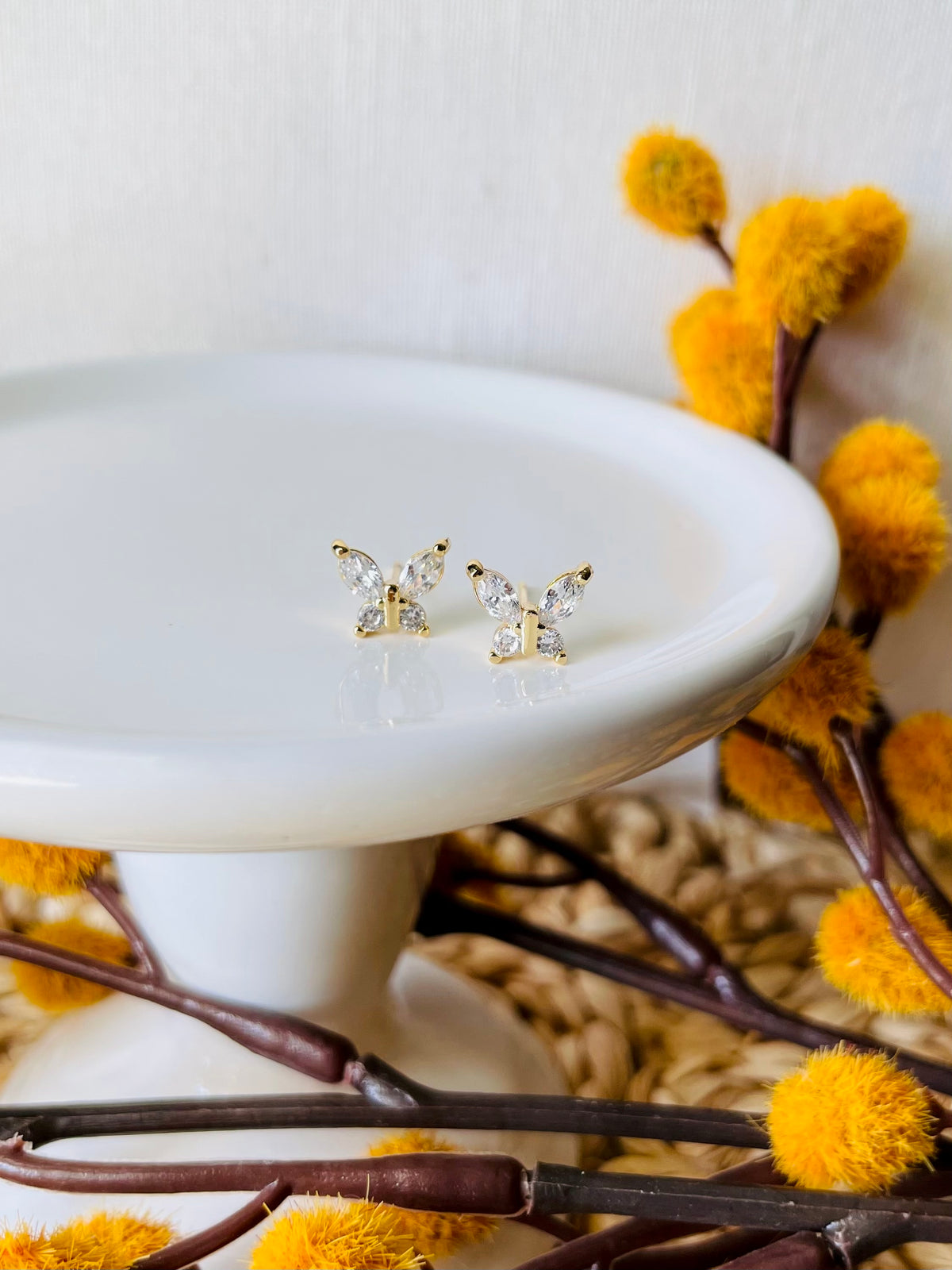 Tiny Butterfly Studs