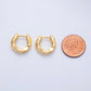 18K Gold Filled Hammered Huggie Hoops