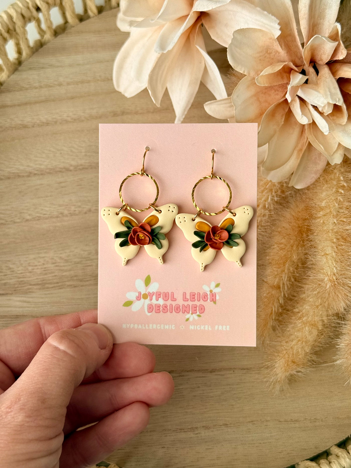 Ivory Floral Butterflies