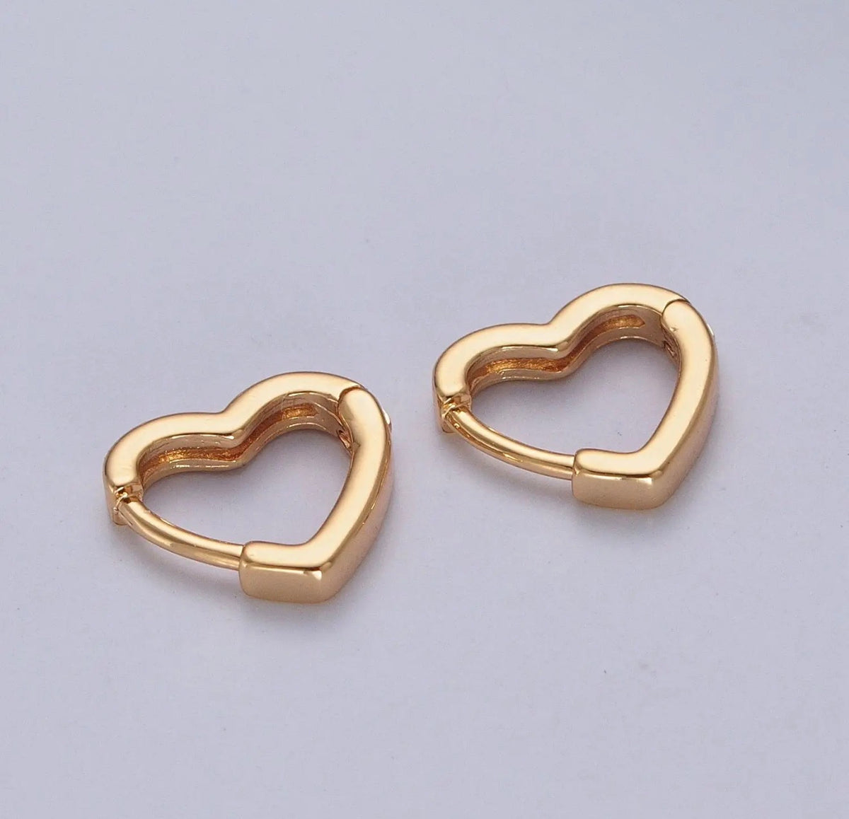 24k Gold Filled 13.4mm Heart Huggies