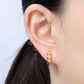 18K Gold Filled Hammered Huggie Hoops