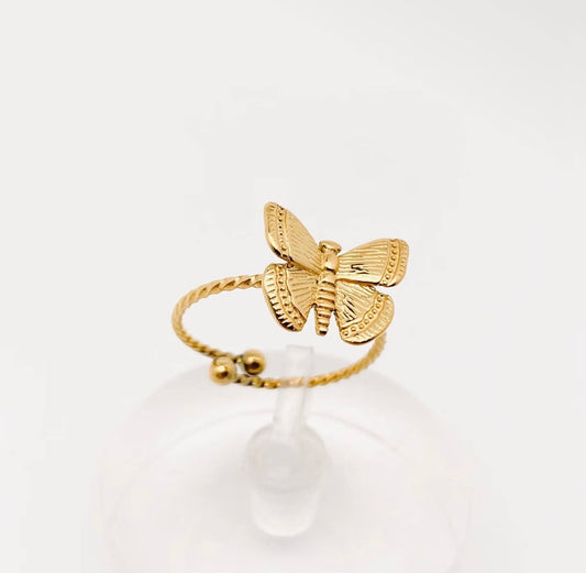 Butterfly Stainless Steel Ring