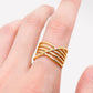 Criss Cross Stainless Steel Ring