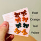 3D Bow Studs Fall Colors