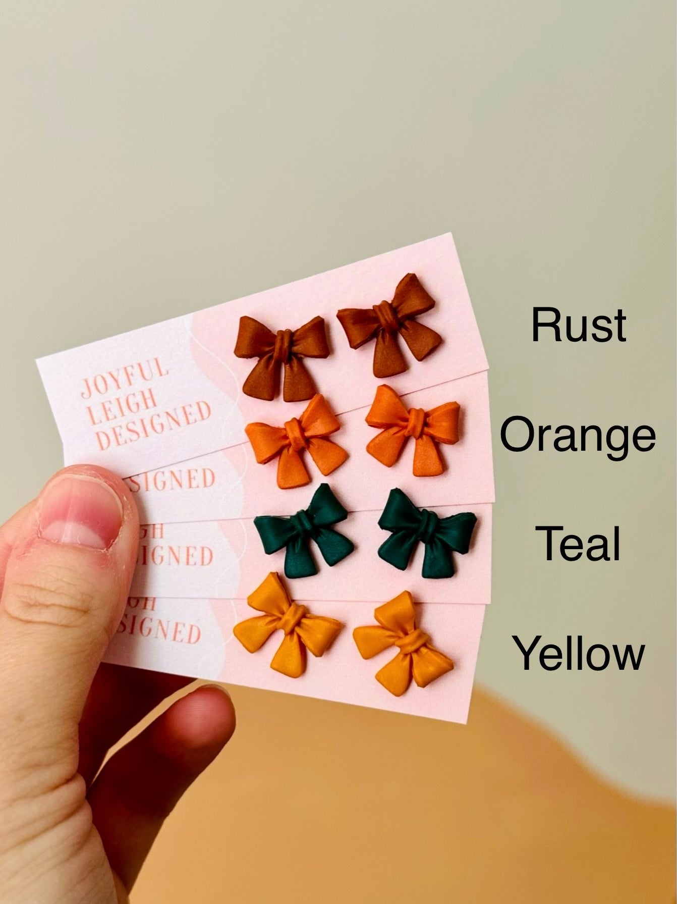 3D Bow Studs Fall Colors