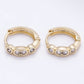 16k Gold Filled 13mm Cz Bezel Earrings