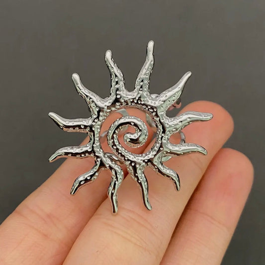 Silver Statement Sun Ring