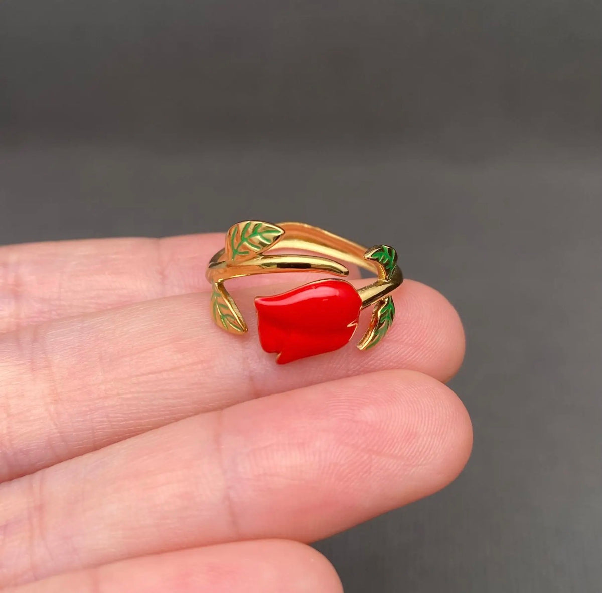 Gold Plated Rose Ring