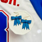Blue Bow Dangles