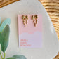 Gold Ribbon Bow Studs