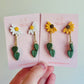 Half Sunflower and Daisy Leaf Dangles
