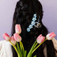 Blue Blossom Claw Clip