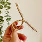 Twisted Gold Claw Clip