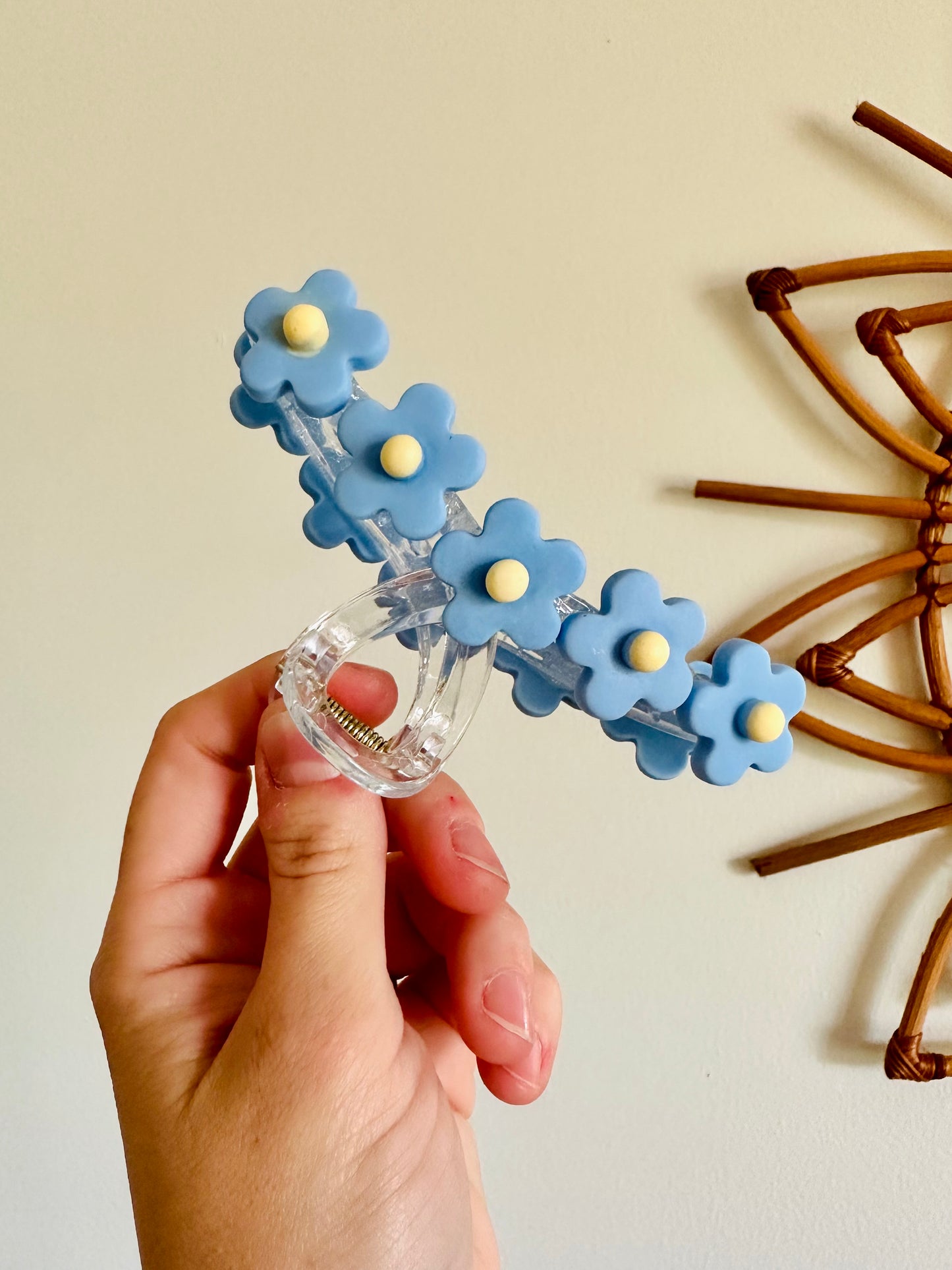 Blue Blossom Claw Clip
