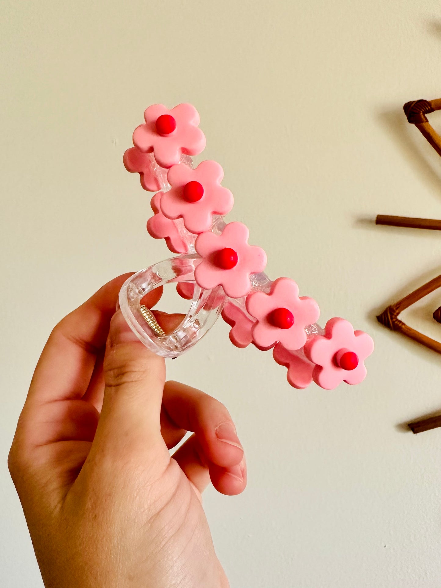 Pink Blossom Claw Clip