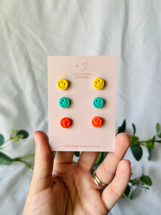 Happy Face Studs