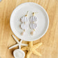 White Clam Shell Dangles