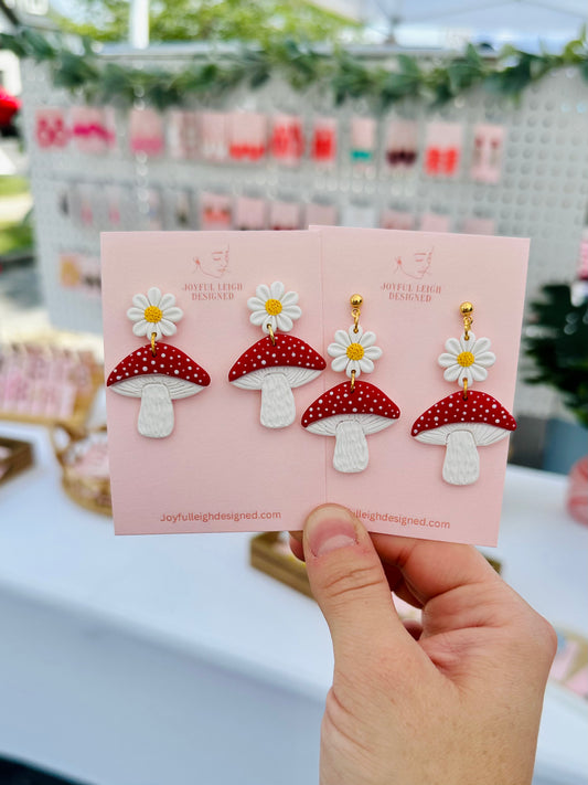 Mushroom Flower Dangles