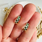 Checkered Gold Filled Hoops