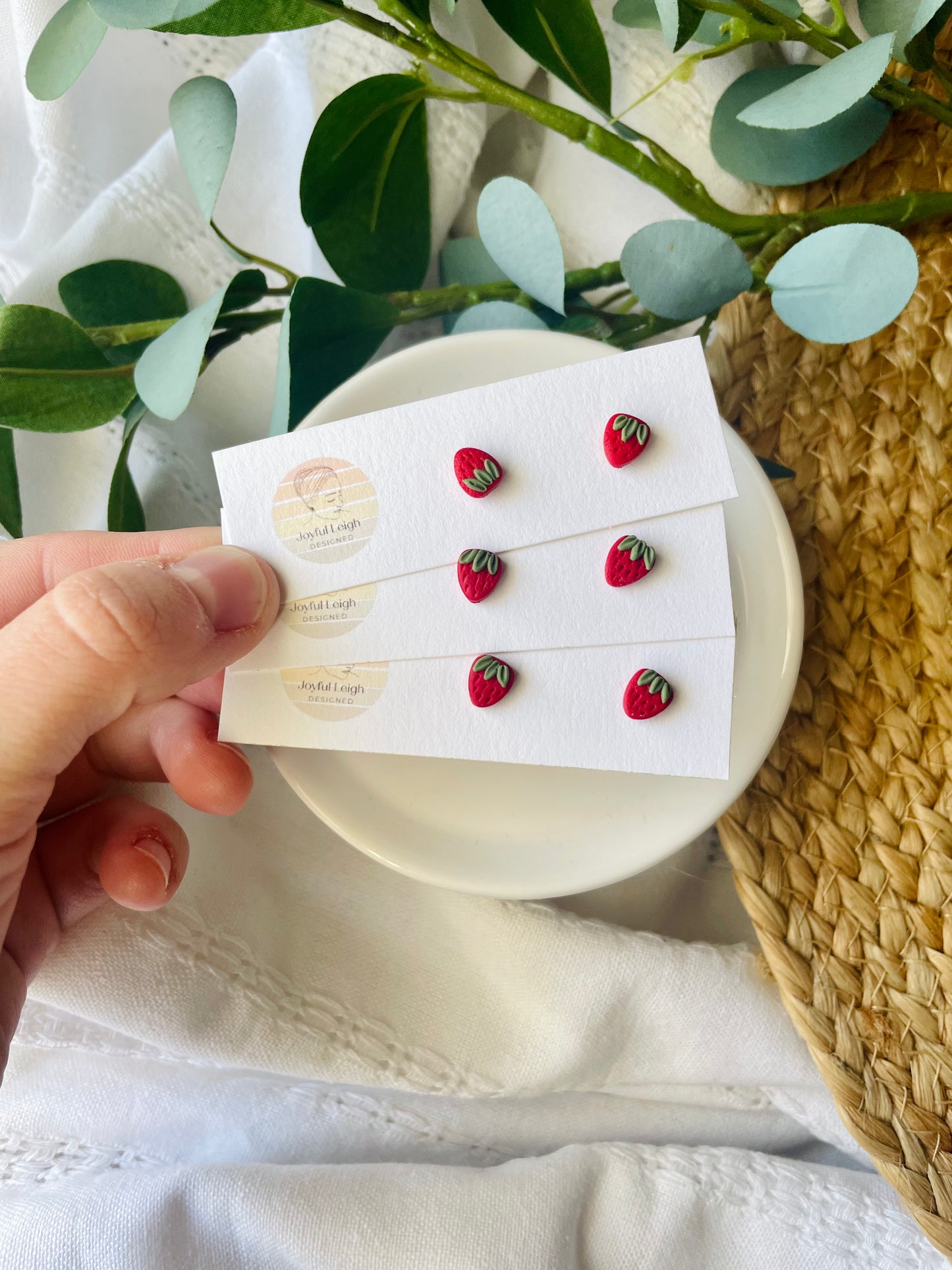 Strawberry and Flower Studs