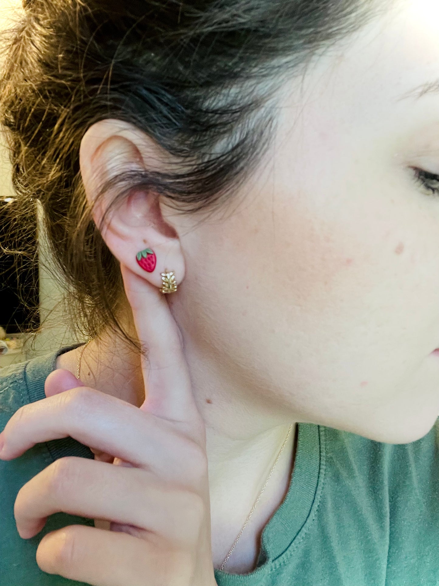 Strawberry and Flower Studs