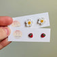 Strawberry and Flower Studs