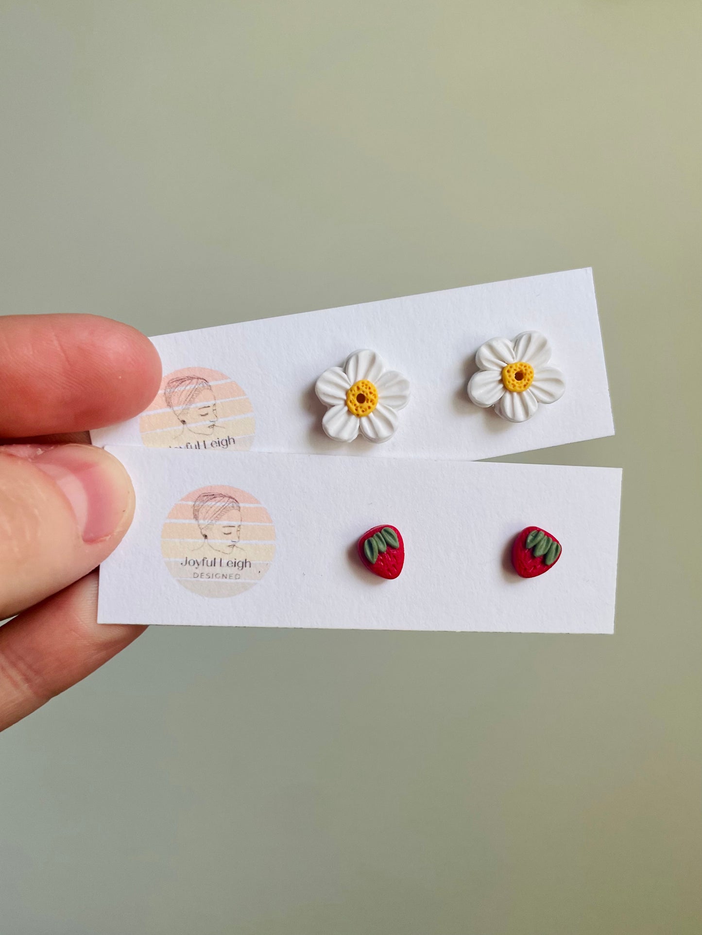Strawberry and Flower Studs