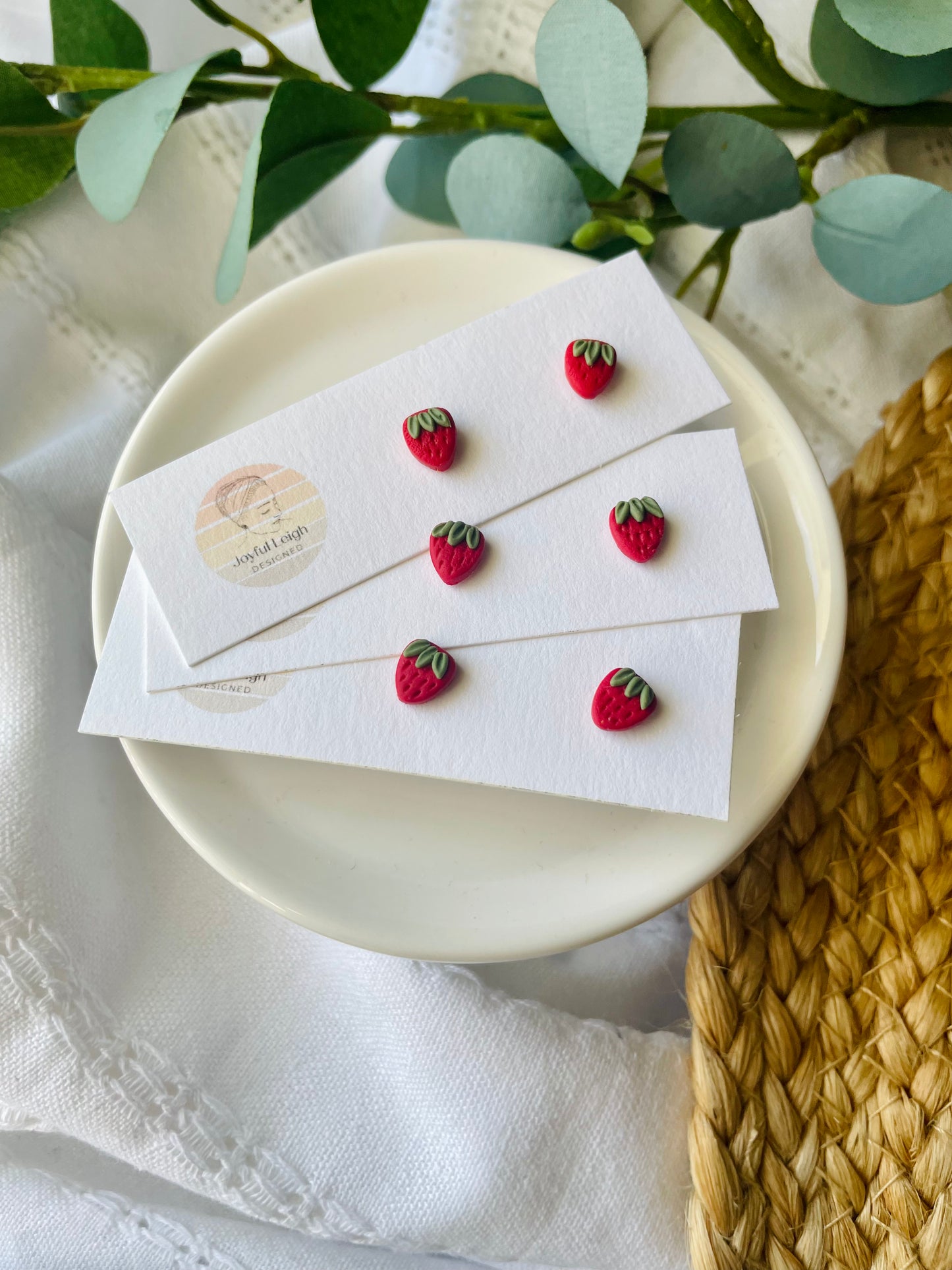 Strawberry and Flower Studs