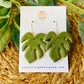 Large Monstera Leaf Hoops