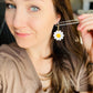 Happy Face Daisy Hoops